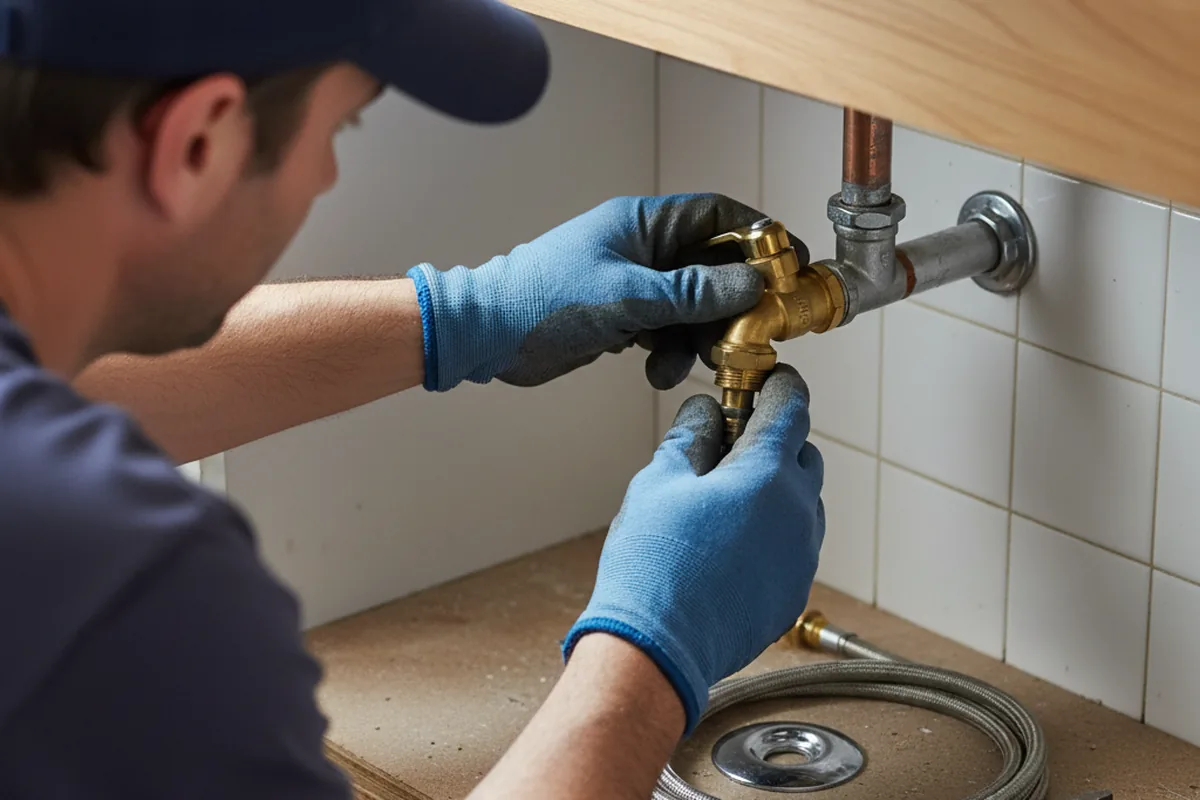 Shutoff valve and fitting work during Faucet and Fixture Repair in Minter
